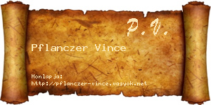 Pflanczer Vince névjegykártya